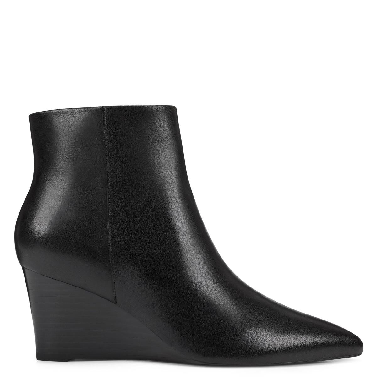 Nine West Carter Wedge Stiefeletten Damen Schwarz | 4389YGSWD