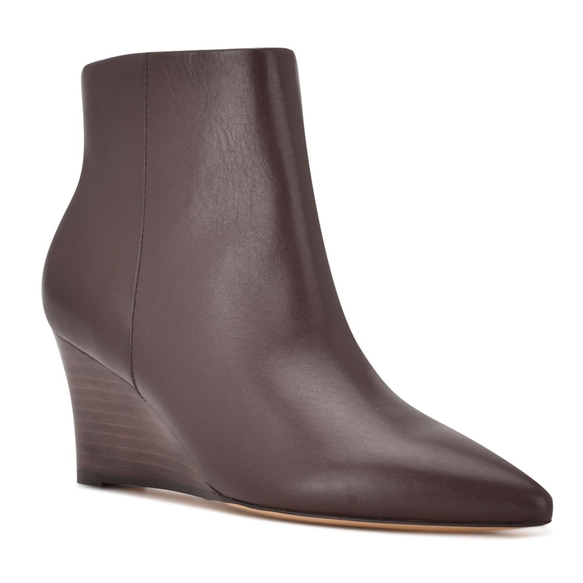 Nine West Carter Wedge Stiefeletten Damen Braun | 8120WIZUK