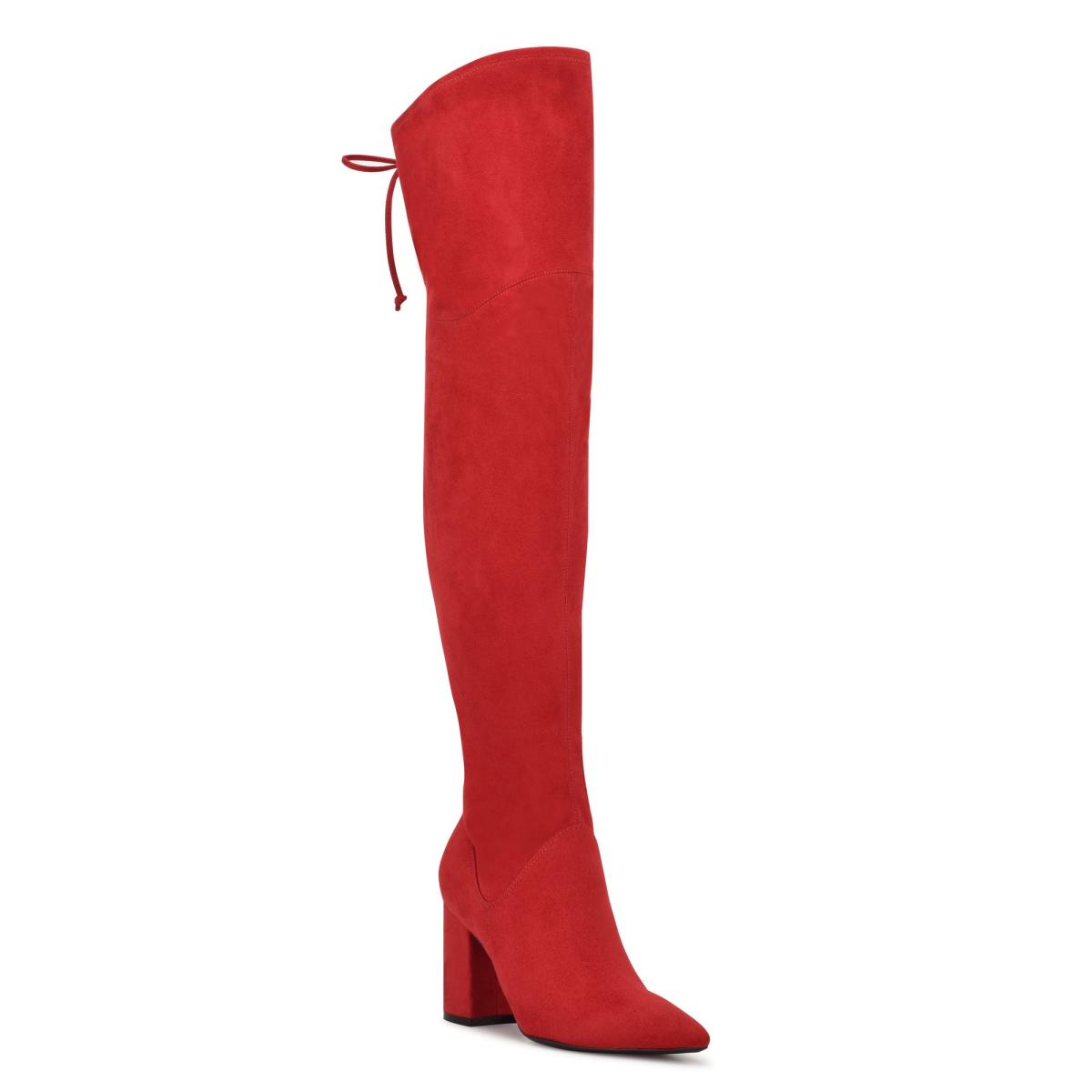 Nine West Ceeya 9x9 Over The Knee Stiefel mit Absatz Damen Rot | 5301UBFPI