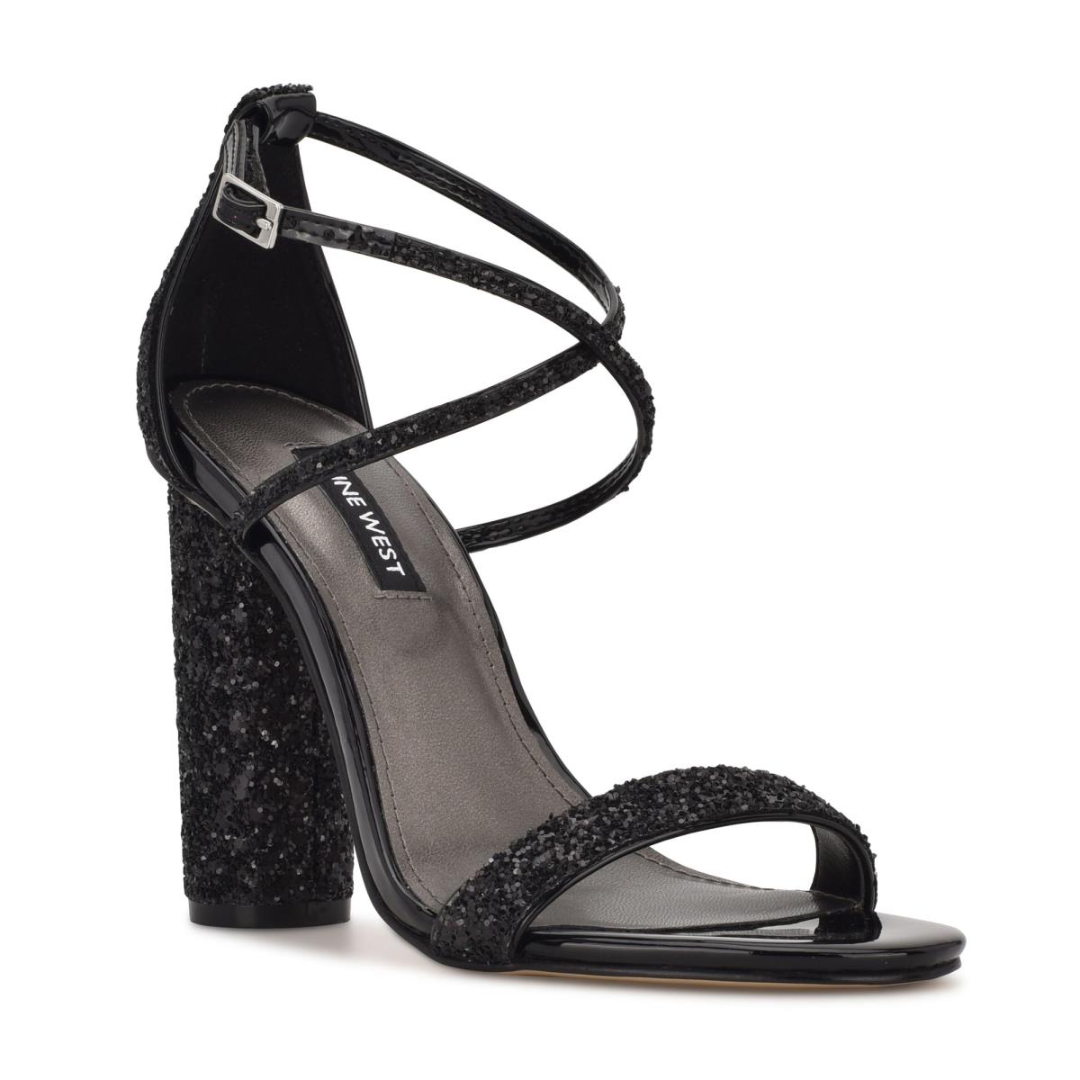 Nine West Celebra Sandalen Absatz Damen Schwarz | 1072CFVBY