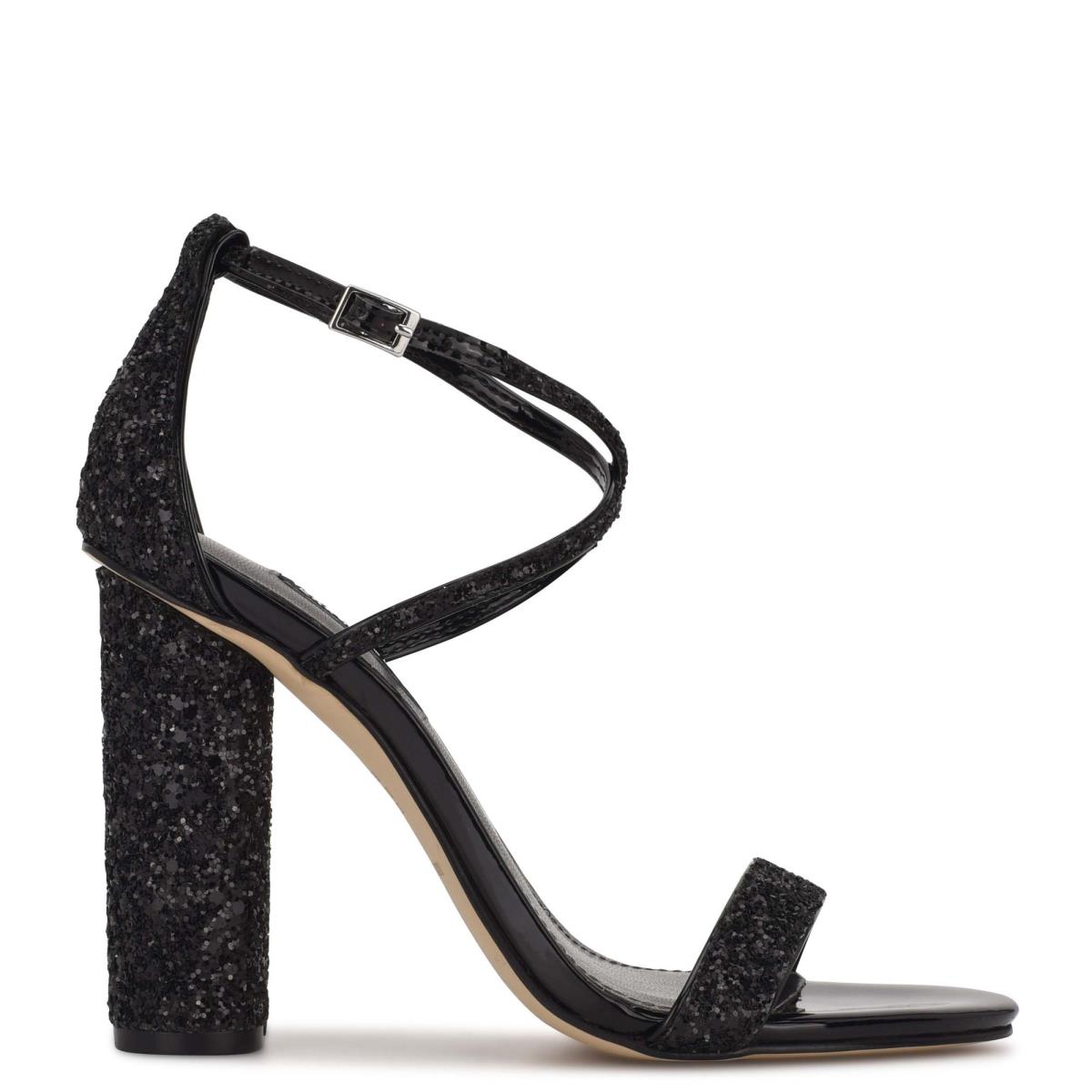 Nine West Celebra Sandalen Absatz Damen Schwarz | 1072CFVBY