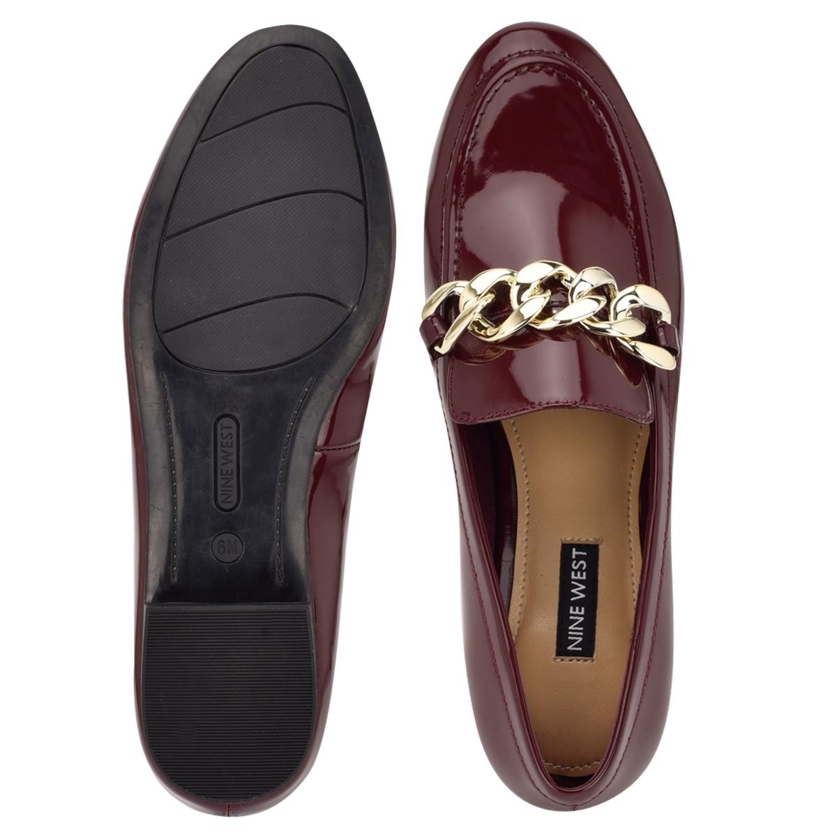 Nine West Chain Slip-On Loafers Damen Rot | 8014QXPRT