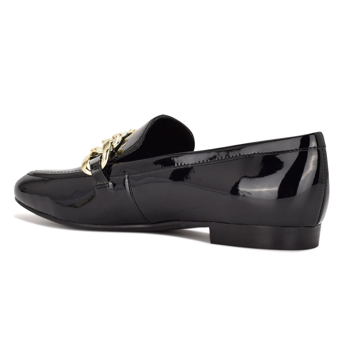 Nine West Chain Slip-On Loafers Damen Schwarz | 0384GMFLX