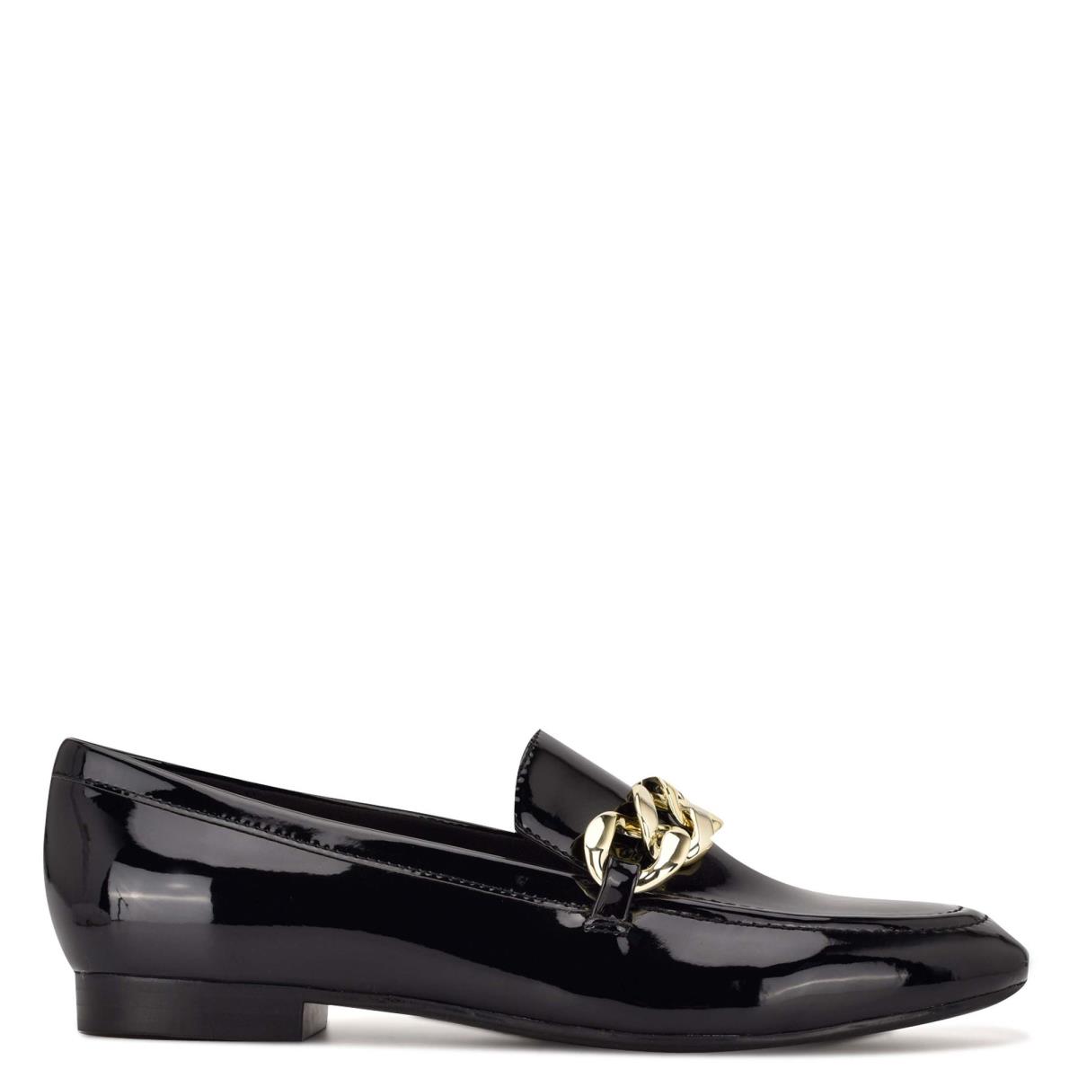 Nine West Chain Slip-On Loafers Damen Schwarz | 0384GMFLX