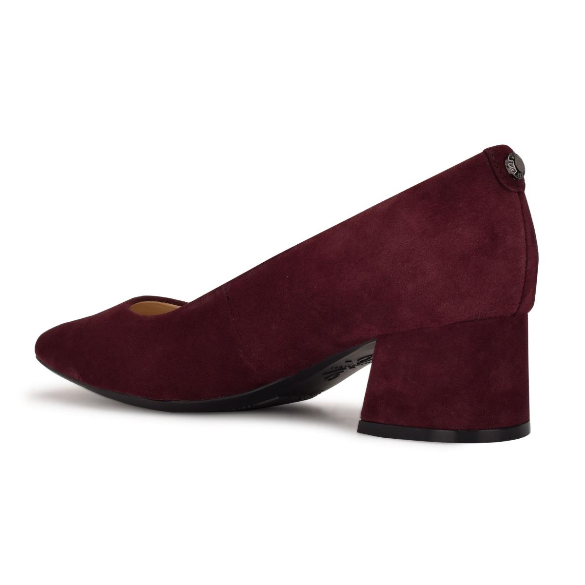 Nine West Cloe 9x9 Block Heel Pumps Damen Bordeaux | 9162FDTLV