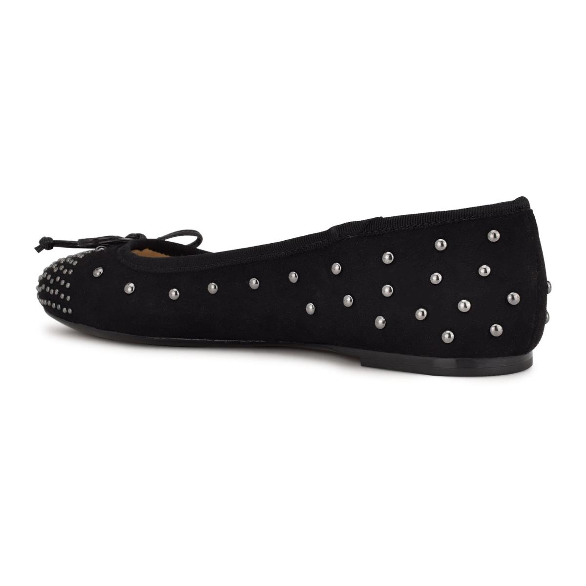 Nine West Curvy Studded Ballet Ballerinas Damen Schwarz | 3457WCIUF