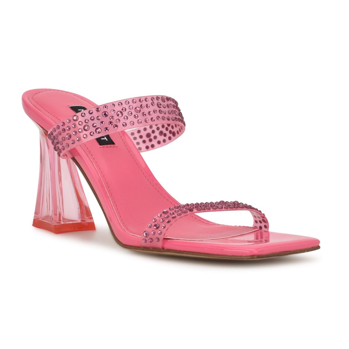 Nine West Darla Absatz Rutschen Sie Sandalen Damen Rosa | 0687HVGOS