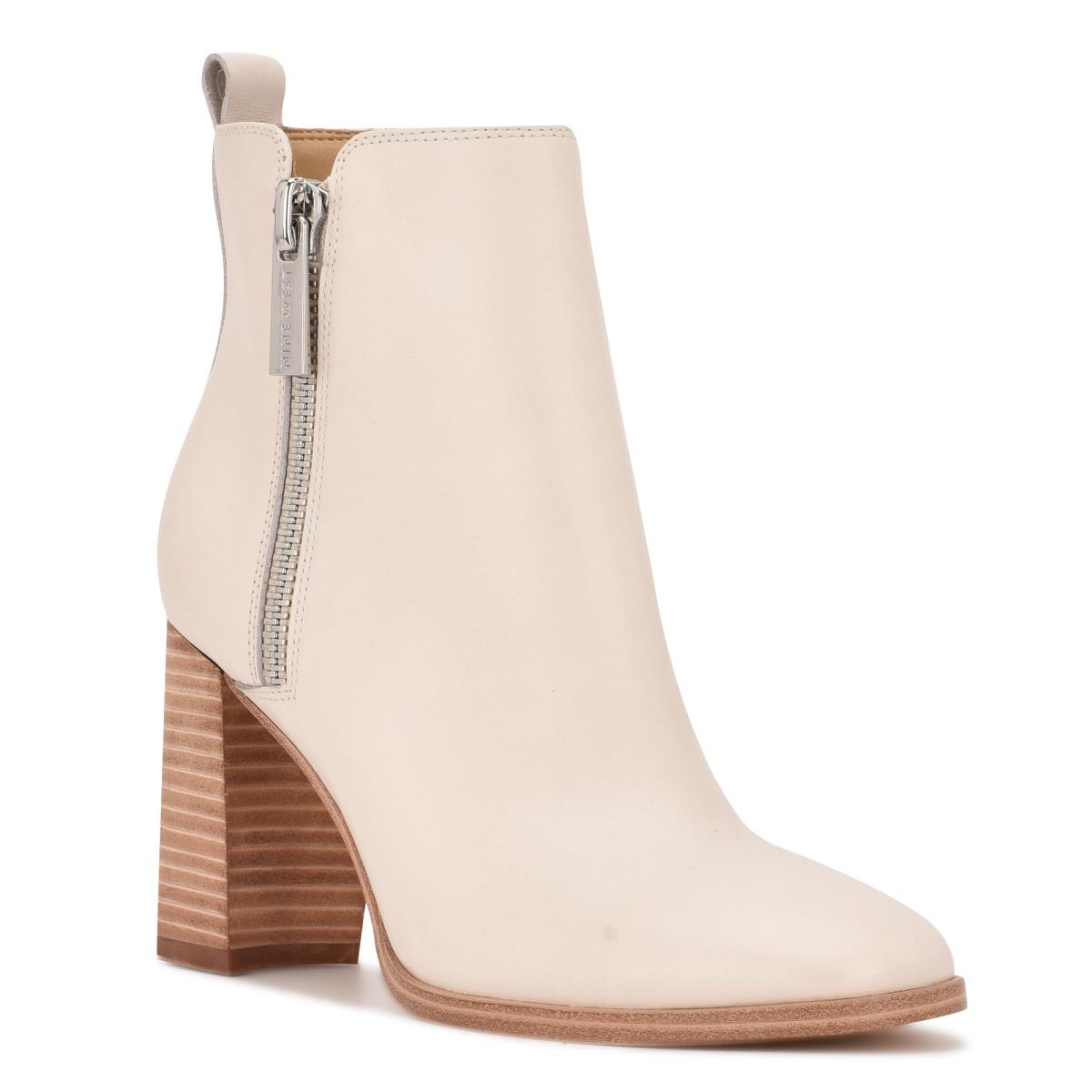 Nine West Dips Block Heel Stiefeletten Damen Beige | 6523KYBOE