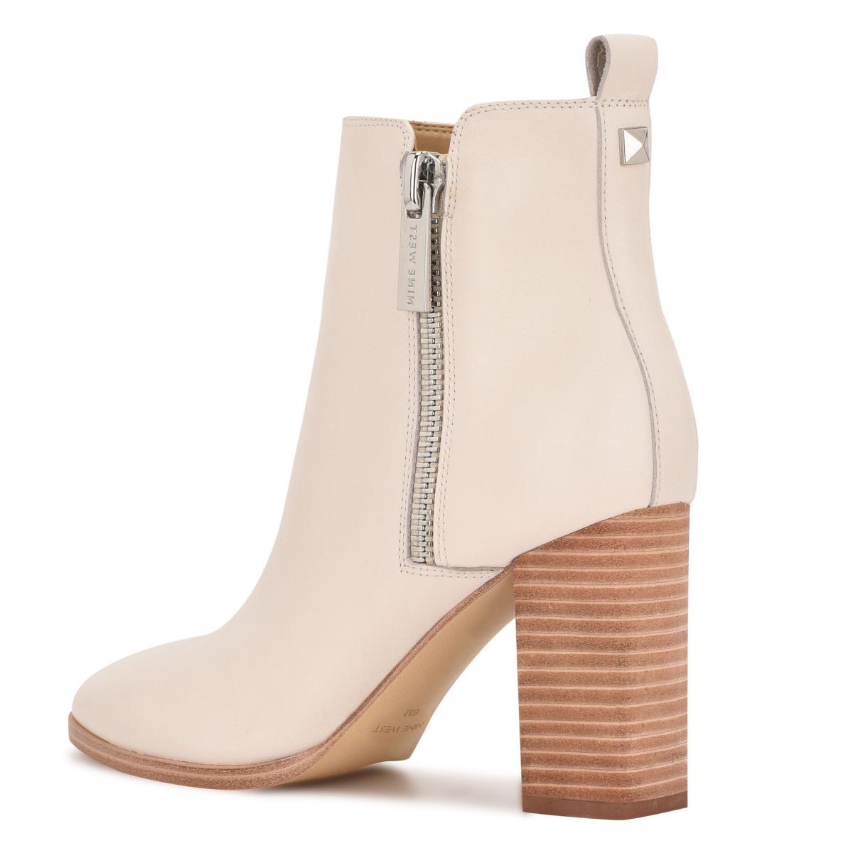 Nine West Dips Block Heel Stiefeletten Damen Beige | 6523KYBOE