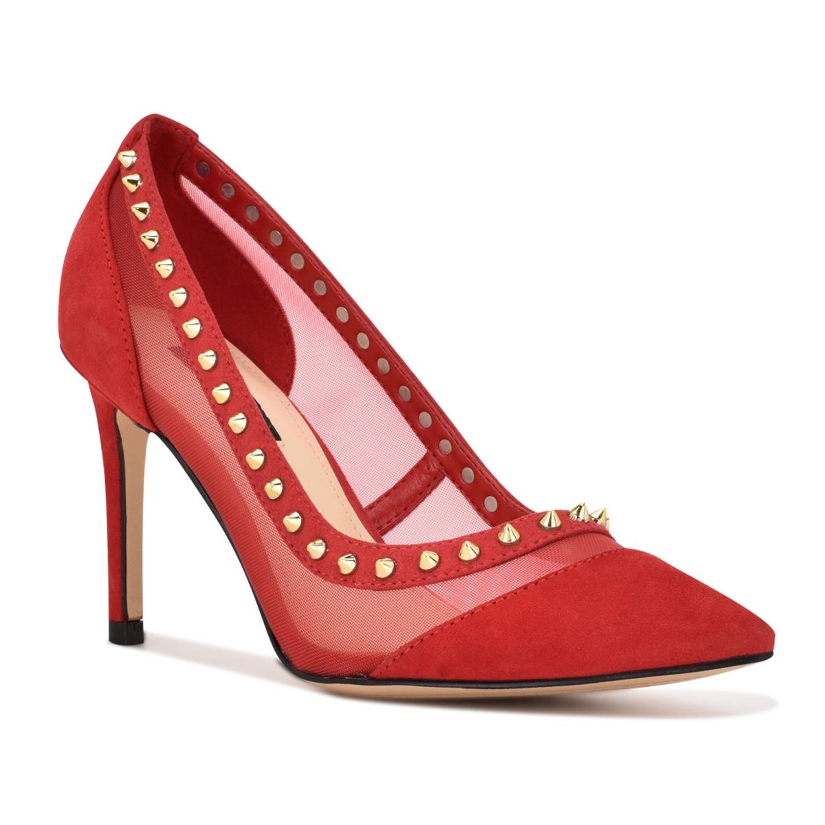 Nine West Erian Pointy Kappe Pumps Damen Rot | 8927QRXDC