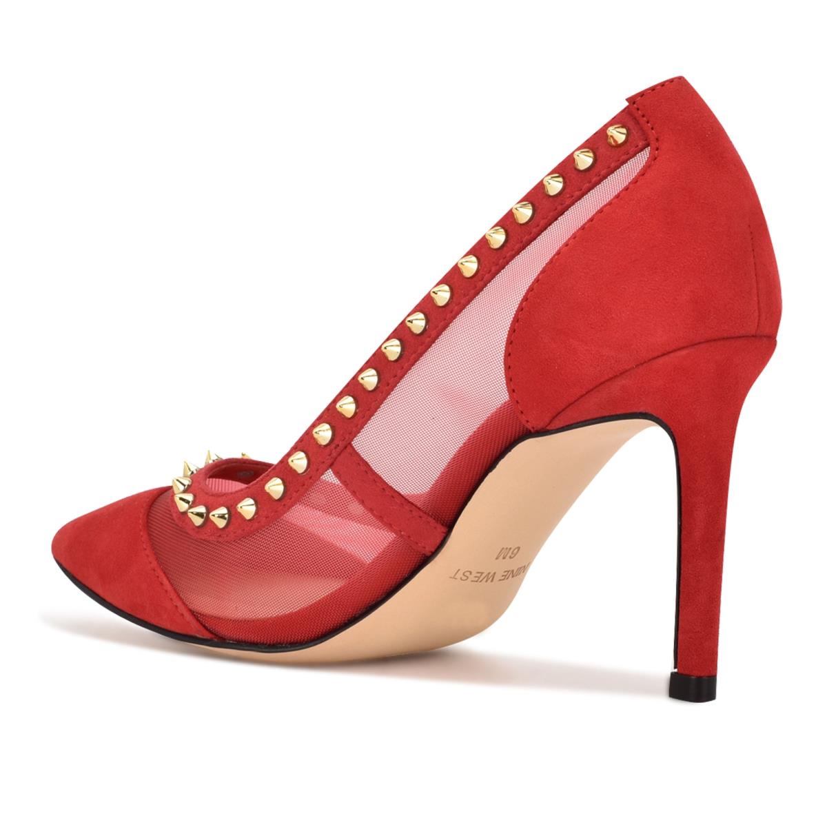 Nine West Erian Pointy Kappe Pumps Damen Rot | 8927QRXDC