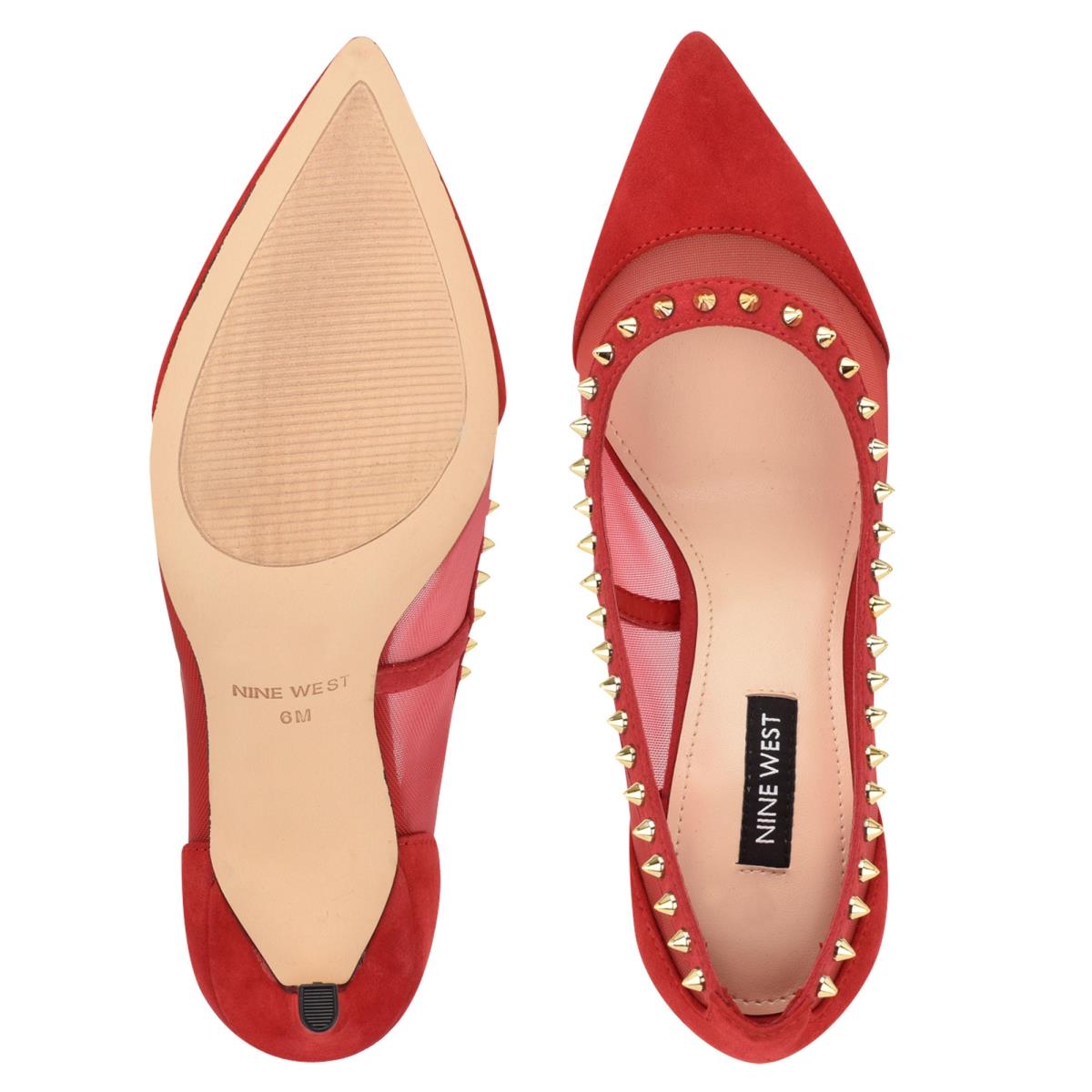 Nine West Erian Pointy Kappe Pumps Damen Rot | 8927QRXDC