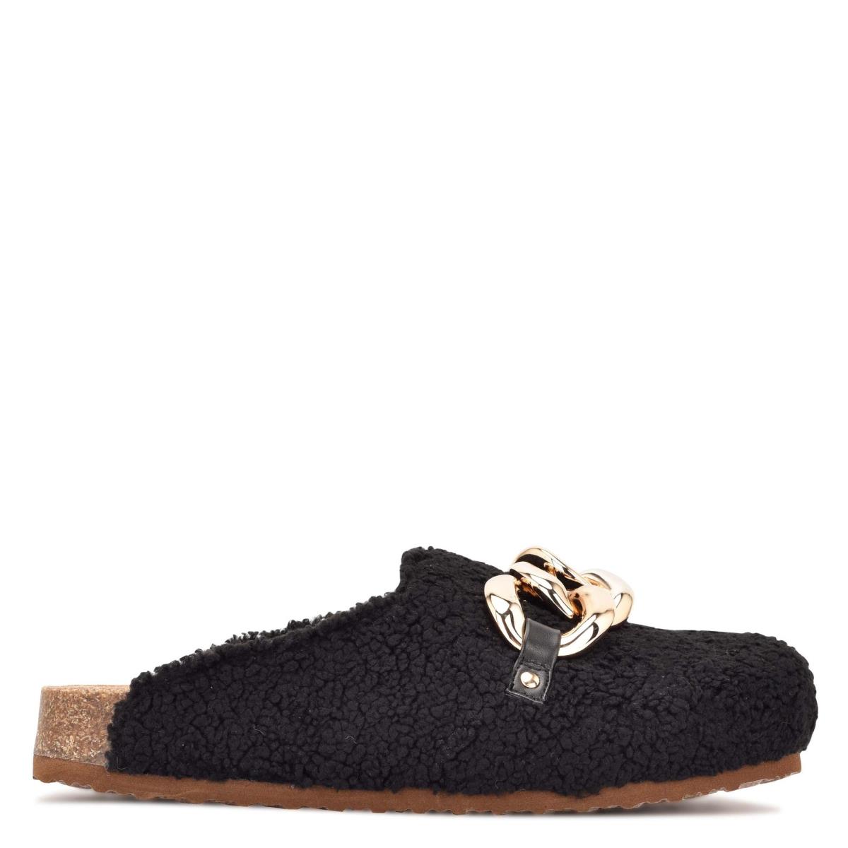 Nine West Everyth Cozy Mules Damen Schwarz | 1275YQNVR