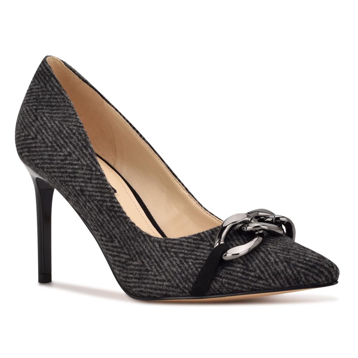 Nine West Ezzie Pointy Kappe Pumps Damen Grau | 1072CEBKN