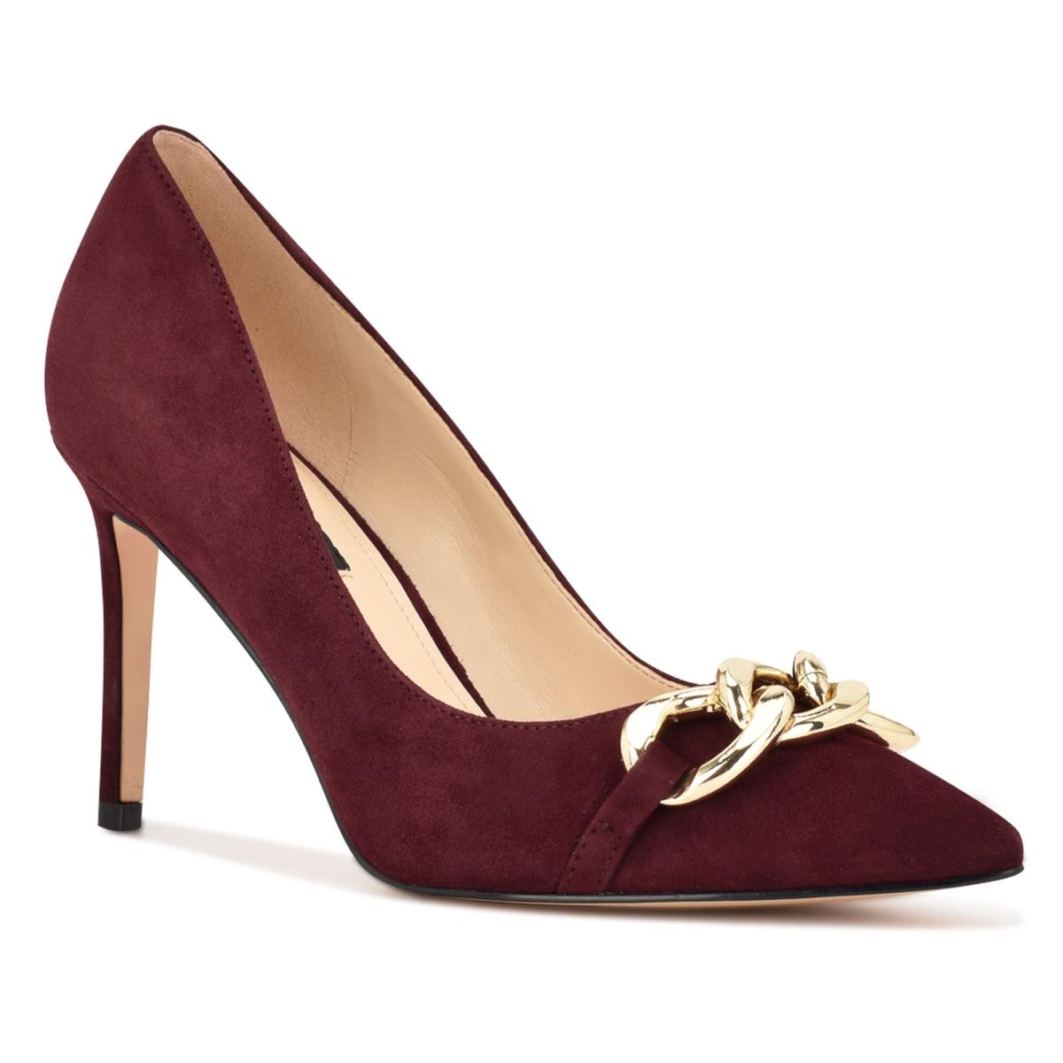 Nine West Ezzie Pointy Kappe Pumps Damen Bordeaux | 3681THJKD