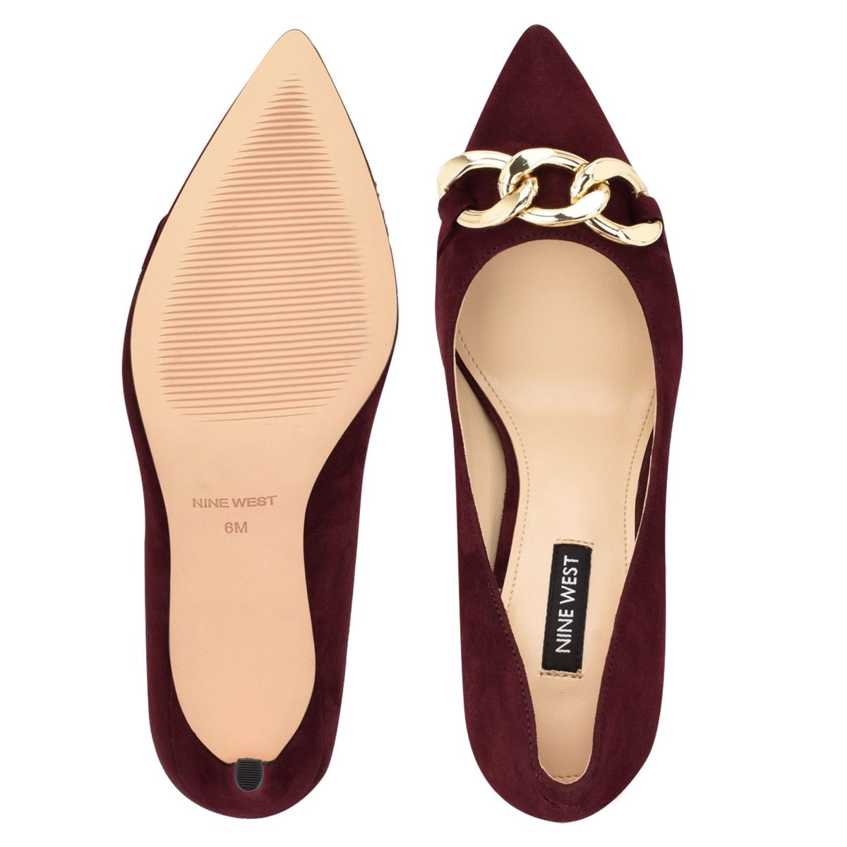 Nine West Ezzie Pointy Kappe Pumps Damen Bordeaux | 3681THJKD