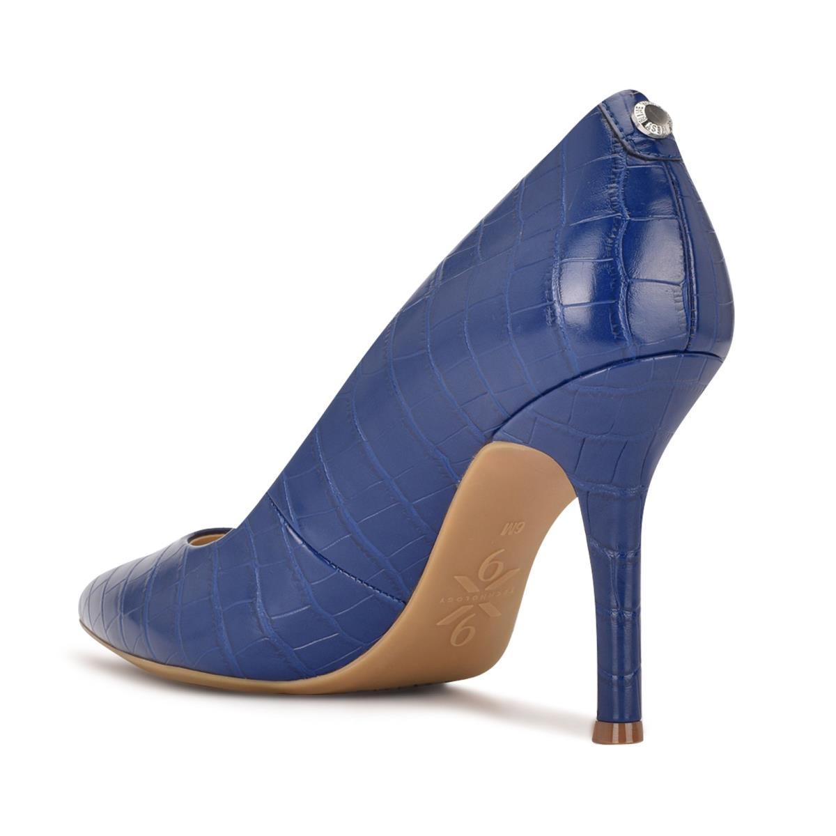 Nine West Fifth 9x9 Pointy Kappe Pumps Damen Blau | 5906KSEDL