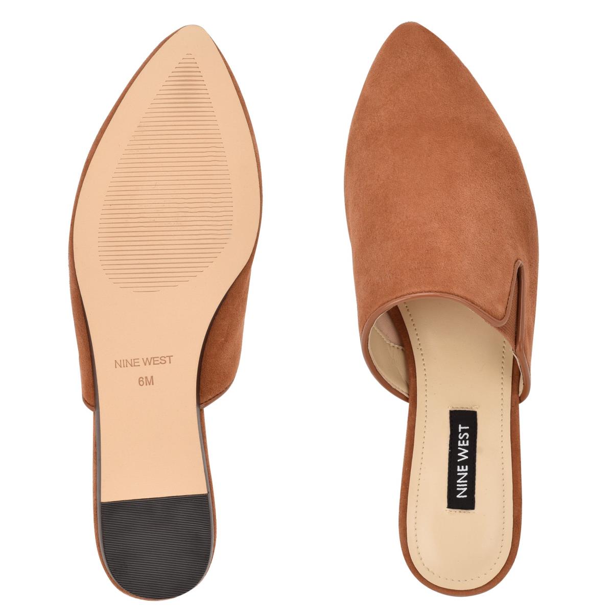 Nine West Freeda Pointy Kappe Mules Damen Dunkelbeige | 0634QYITD