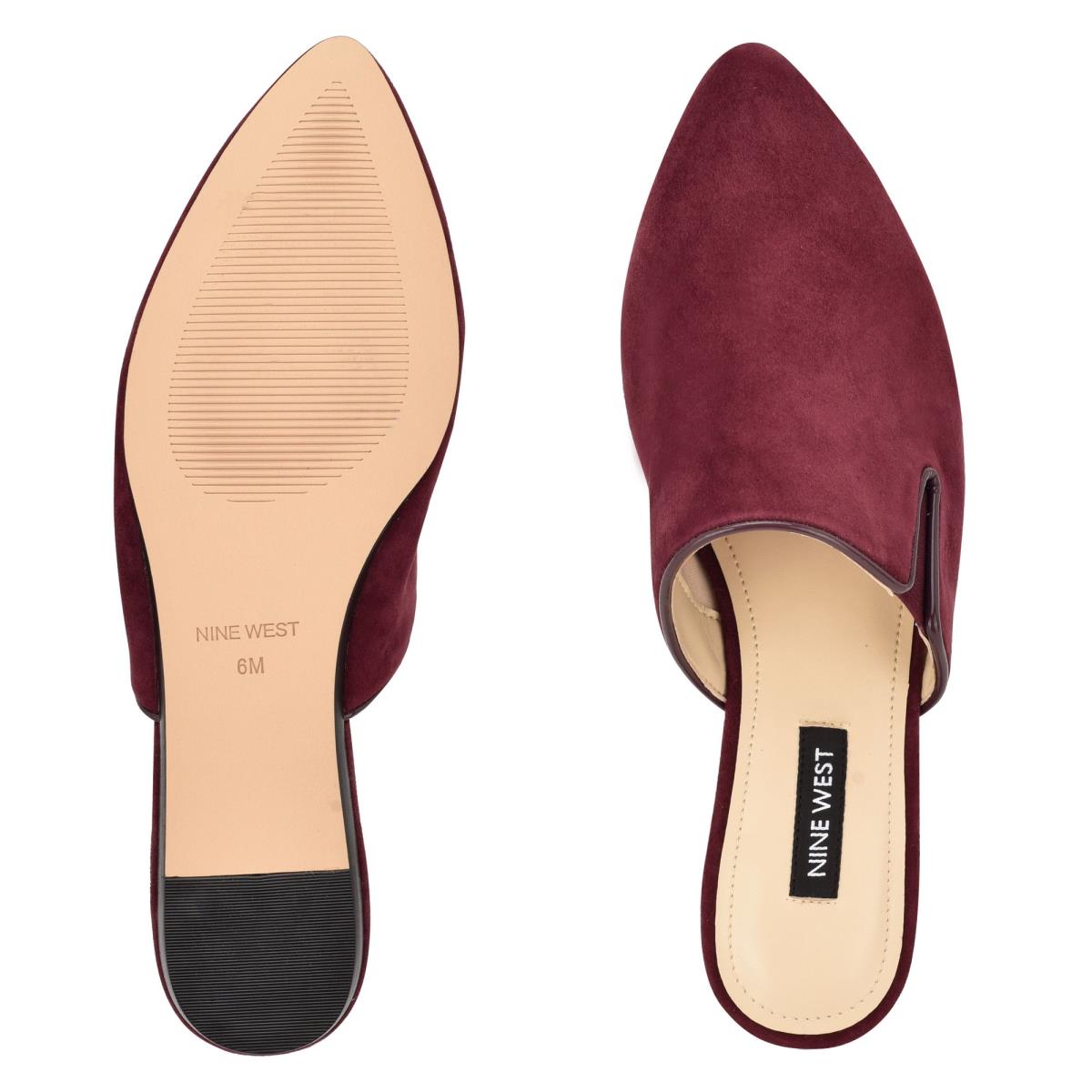 Nine West Freeda Pointy Kappe Mules Damen Bordeaux | 7498HITJD