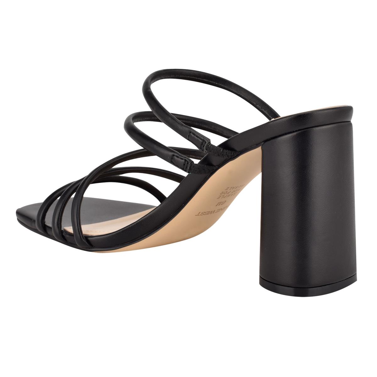 Nine West Girlie Block Heel Rutschen Sie Sandalen Damen Schwarz | 1206NJGWF