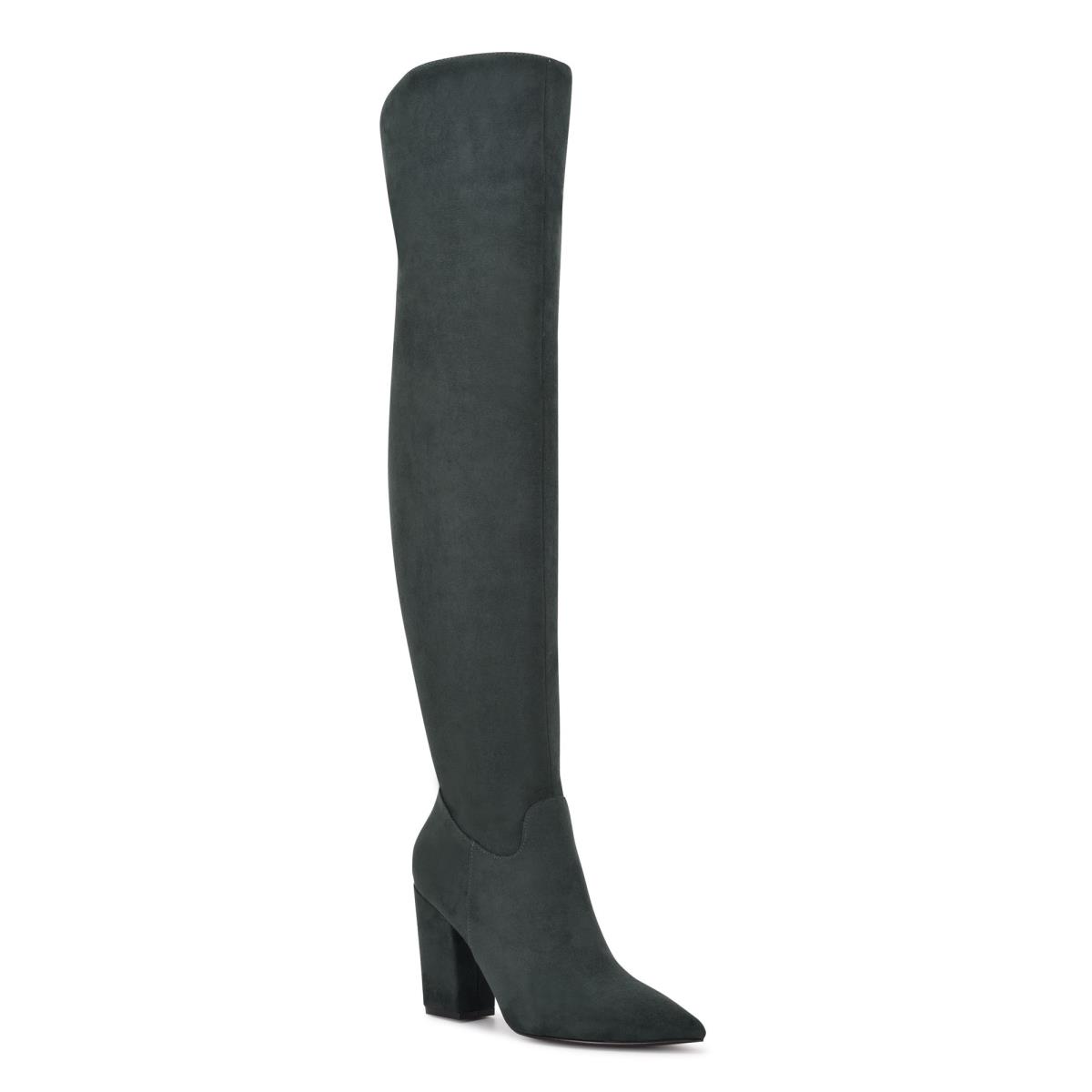 Nine West Goforit Over The Knee Stiefel mit Absatz Damen Schwarz | 9378UHNPM