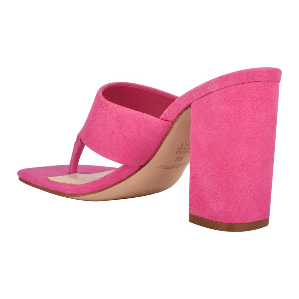 Nine West Gogo Block Heel Rutschen Sie Sandalen Damen Rosa | 7245ILWQN