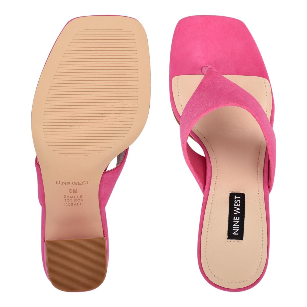 Nine West Gogo Block Heel Rutschen Sie Sandalen Damen Rosa | 7245ILWQN