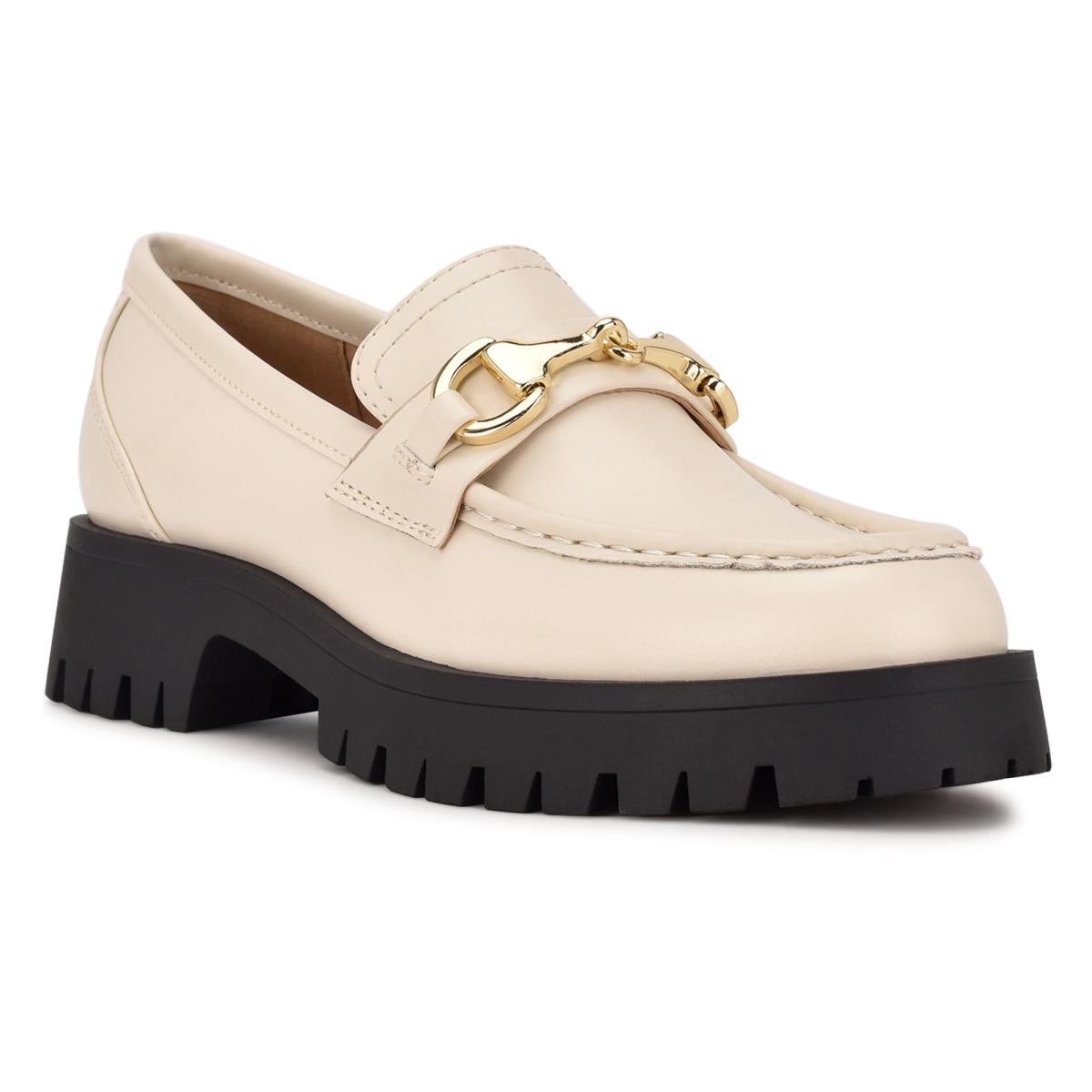 Nine West Gonehme Lug Sole Loafers Damen Weiß | 2573CMXNO