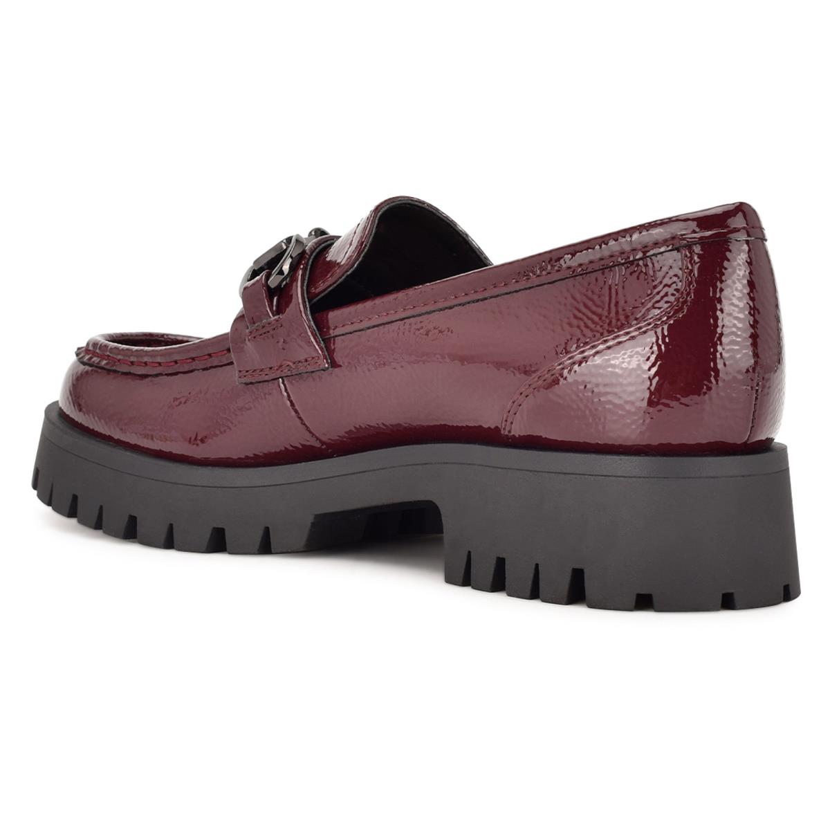 Nine West Gonehme Lug Sole Loafers Damen Rot | 2805WGNKD