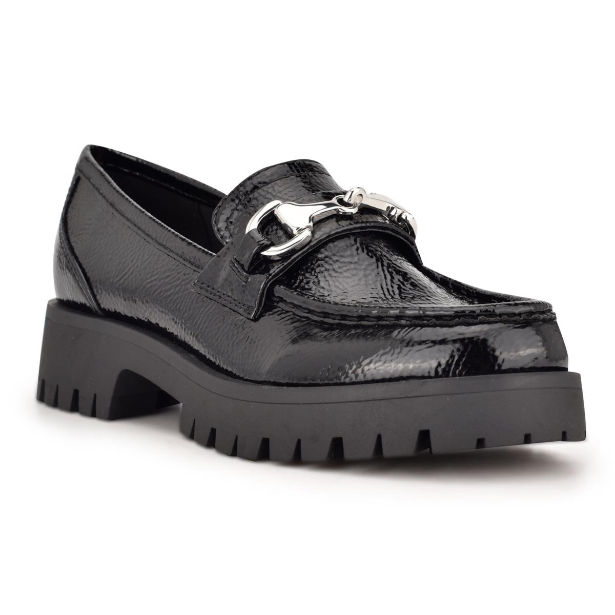 Nine West Gonehme Lug Sole Loafers Damen Schwarz | 7816WFRTX