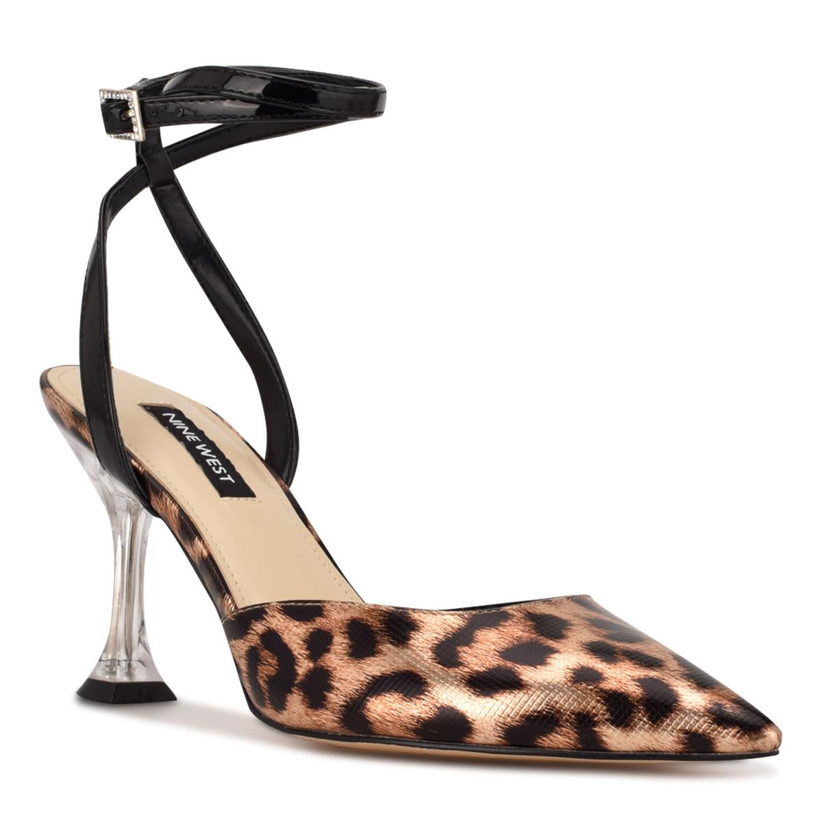 Nine West Harlowe Ankle Riemen Pumps Damen Leopard | 6402OSZVJ