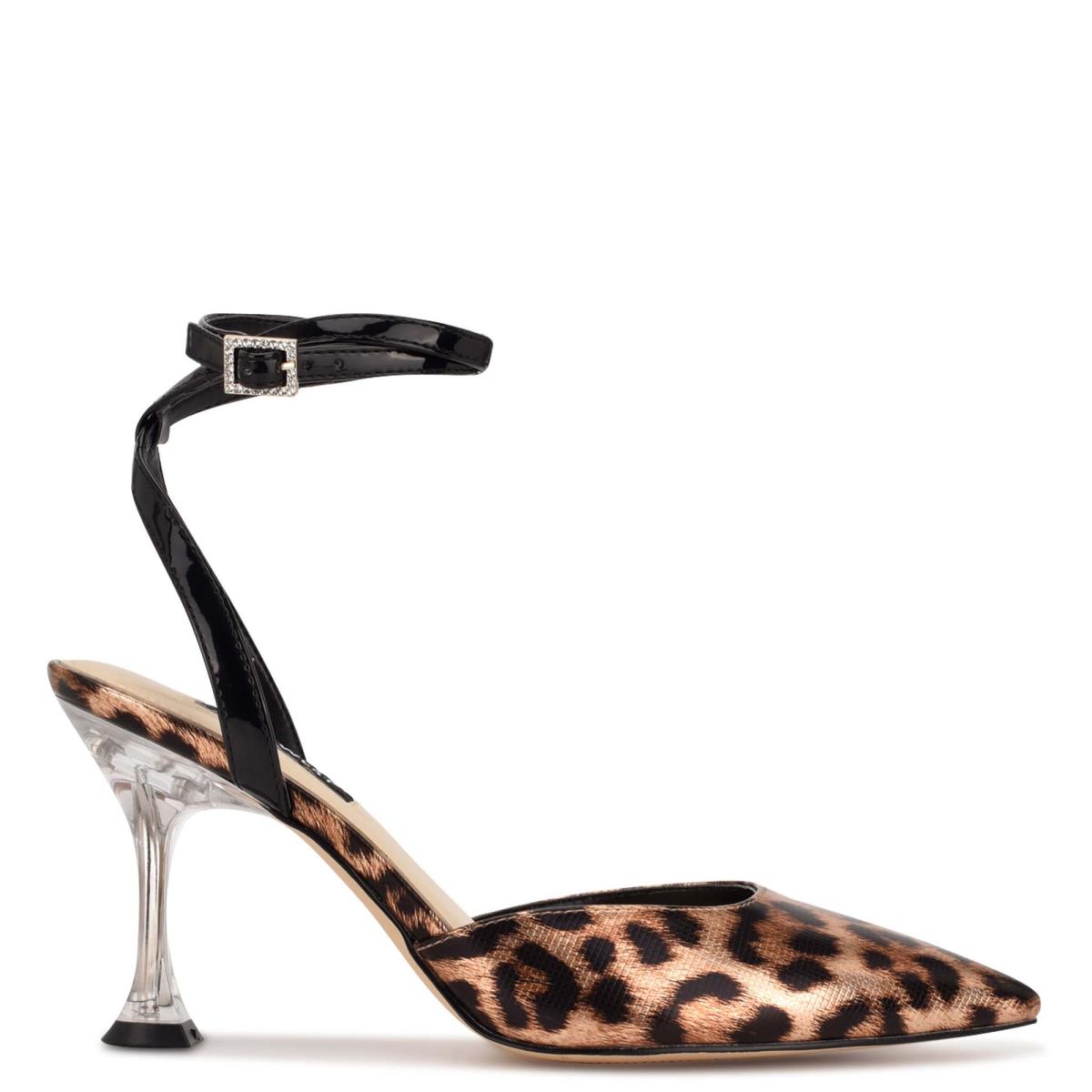 Nine West Harlowe Ankle Riemen Pumps Damen Leopard | 6402OSZVJ