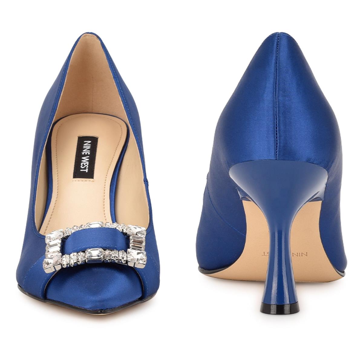 Nine West Helyn Pointy Kappe Pumps Damen Blau | 6982VYEOL