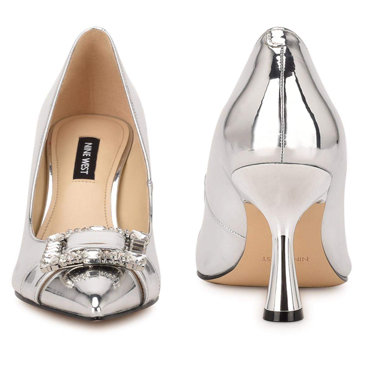 Nine West Helyn Pointy Kappe Pumps Damen Silber | 7581HPNXM