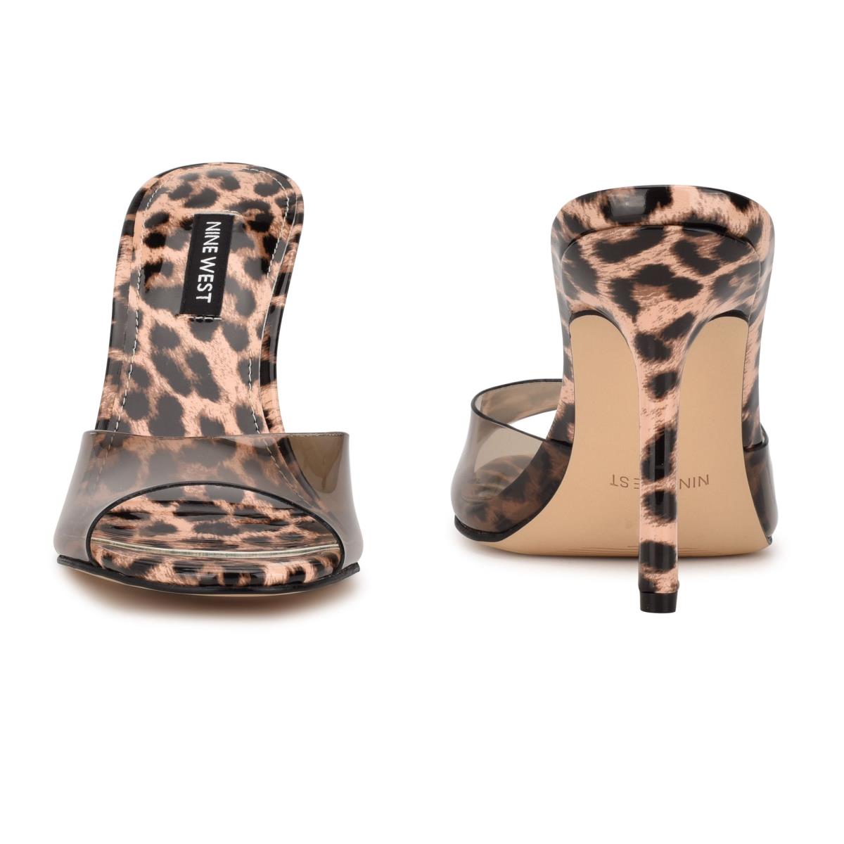 Nine West Ido Absatz Rutschen Sie Sandalen Damen Leopard | 3270IKGDJ