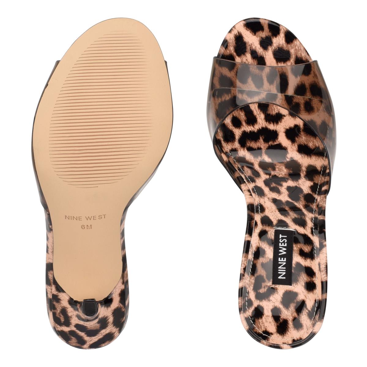 Nine West Ido Absatz Rutschen Sie Sandalen Damen Leopard | 3270IKGDJ