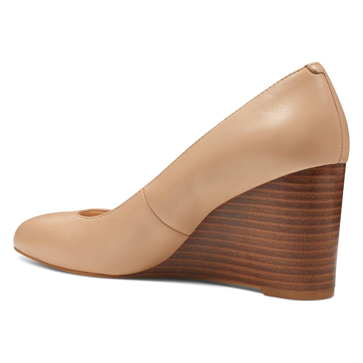 Nine West Jazzin Almond Kappe Keilabsatz Damen Beige | 4693KBLOP