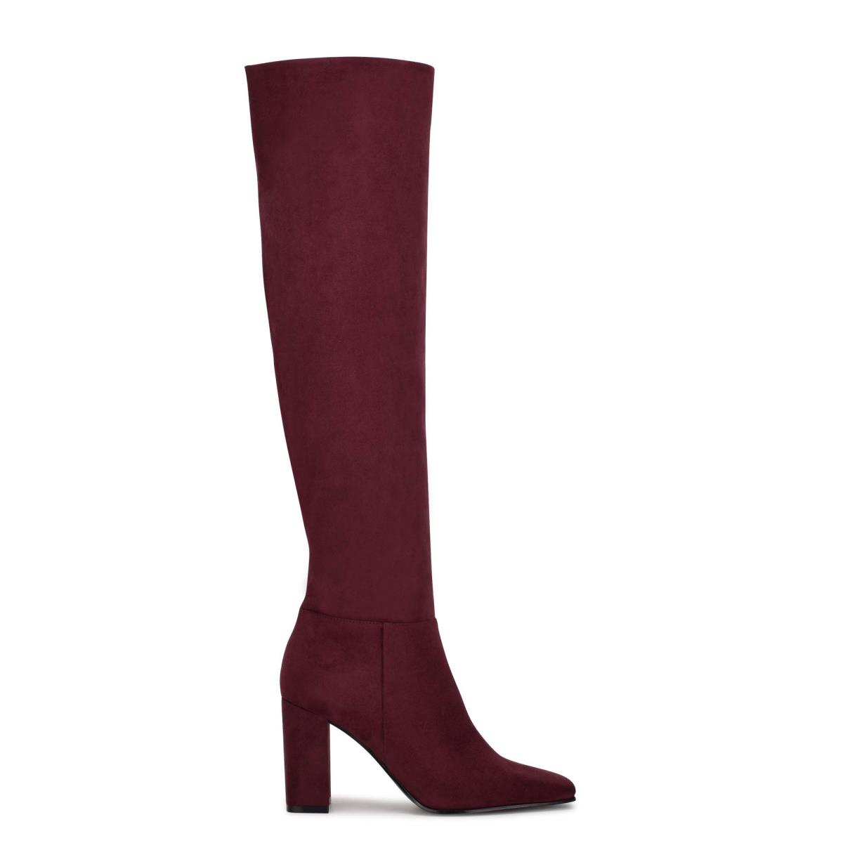 Nine West Kalida Stiefel mit Absatz Damen Bordeaux | 9128RZMLX