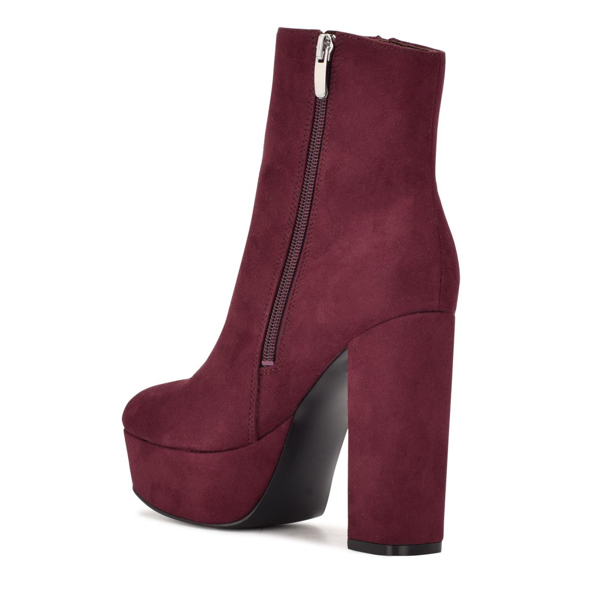 Nine West Kerri Plattform Stiefeletten Damen Bordeaux | 3905GZMAQ