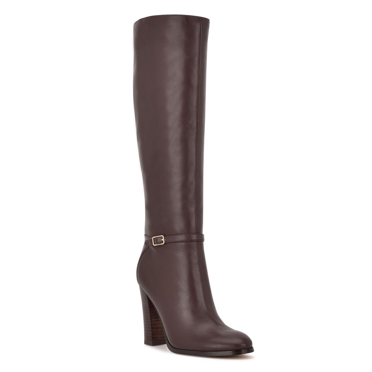 Nine West Kimy Stiefel mit Absatz Damen Braun | 4109GWOJD