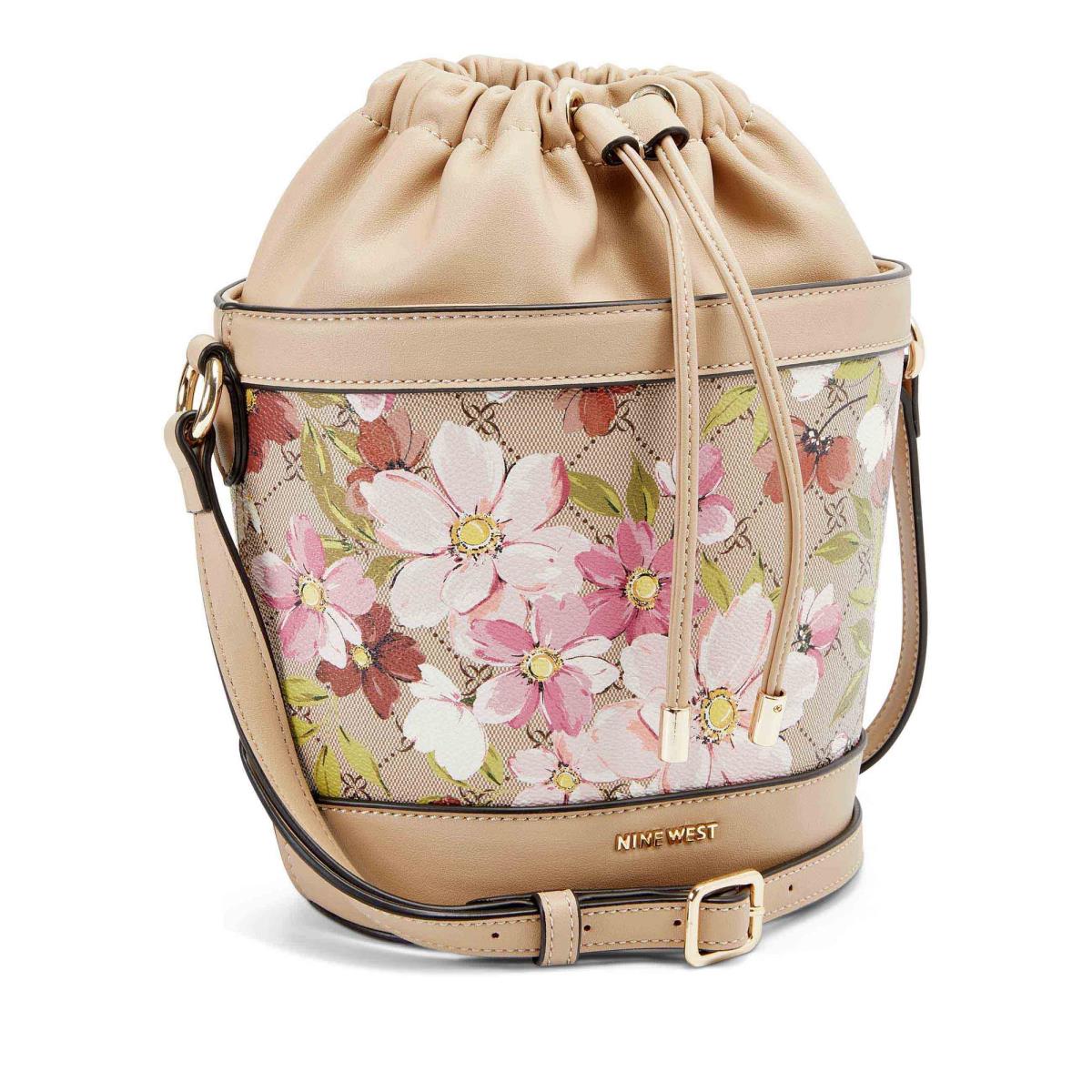 Nine West Laylin Drawstring Bucket crossbody taschen Damen Blumen | 7953DGFTO