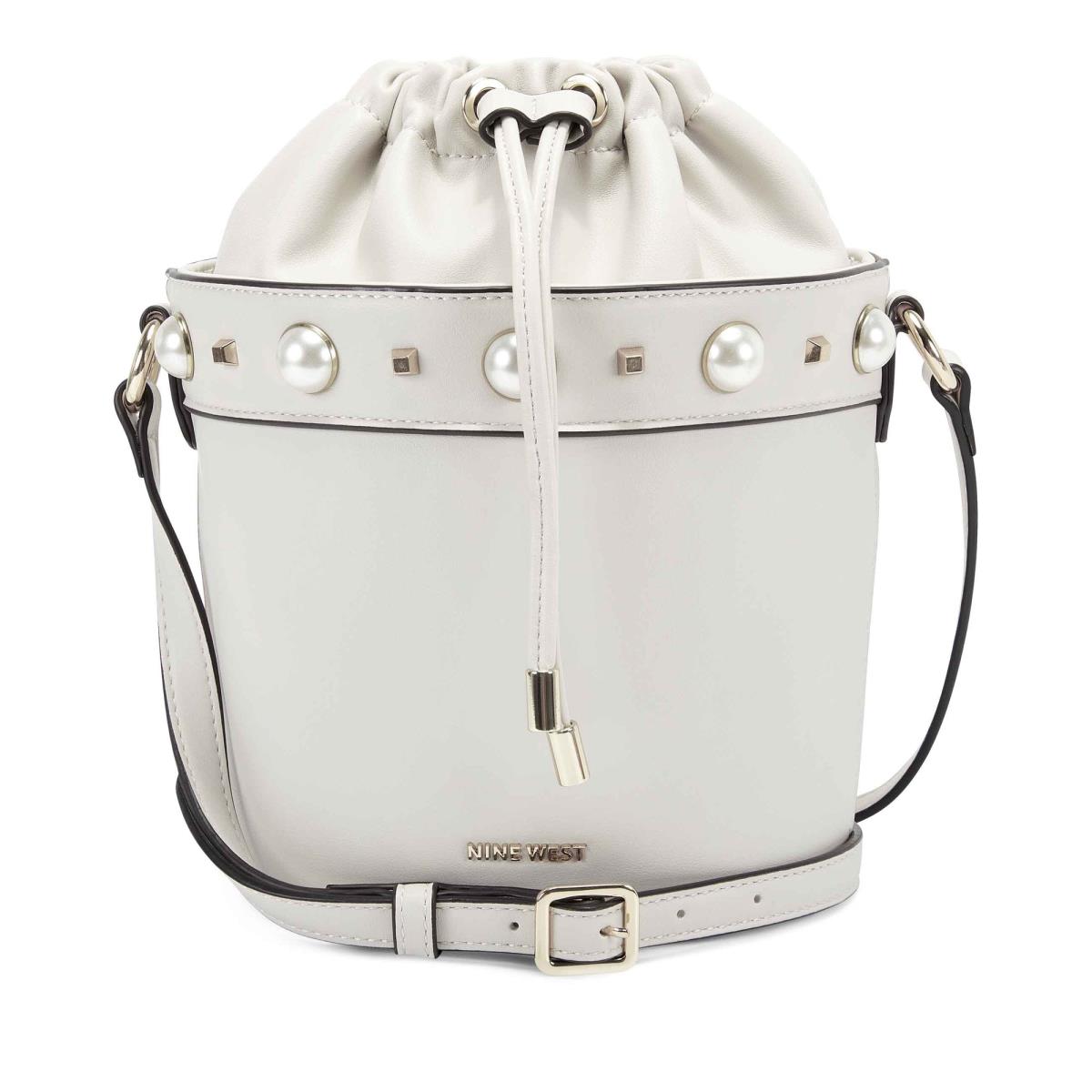 Nine West Laylin Drawstring Bucket crossbody taschen Damen Weiß | 9587YLIZO