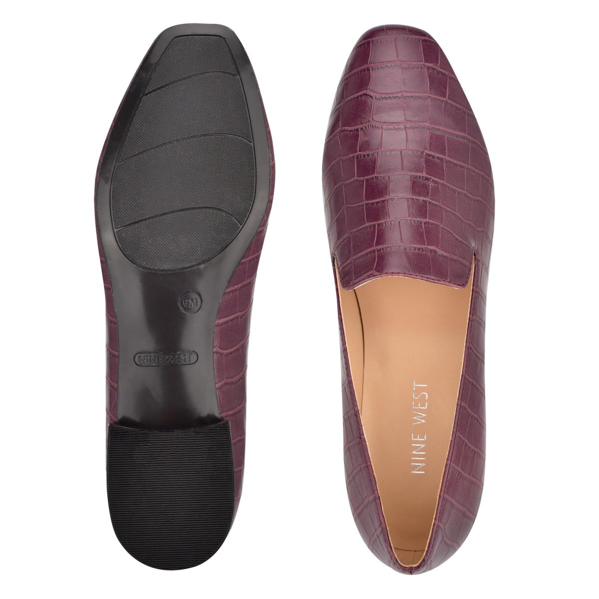 Nine West Lisette Smoking Flats Damen Bordeaux | 5281HIXWQ