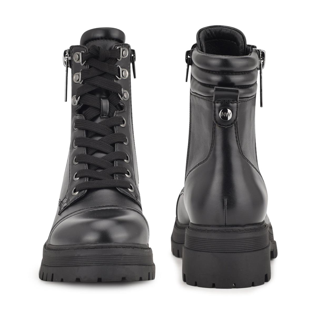 Nine West Prinze Lug Sole Stiefel Damen Schwarz | 4971ERQJN