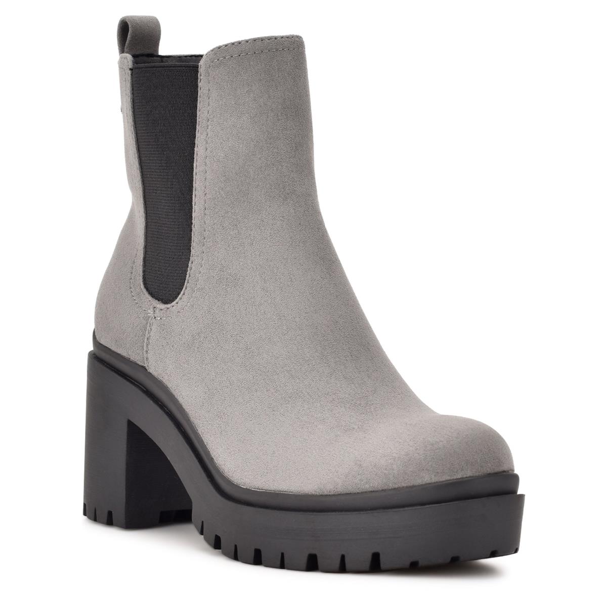 Nine West Quies Chelsea Absatz Stiefeletten Damen Grau | 6574QTYDA