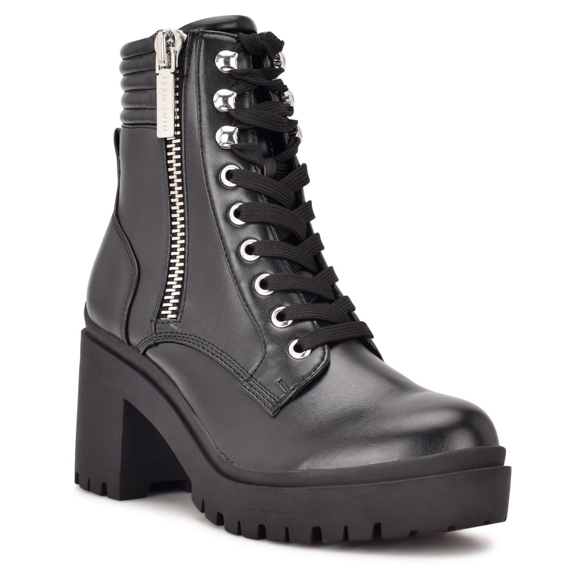 Nine West Quiz Absatz Stiefeletten Damen Schwarz | 4392CSGKD