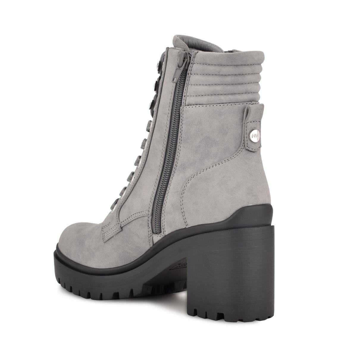 Nine West Quiz Absatz Stiefeletten Damen Grau | 6179WTELQ