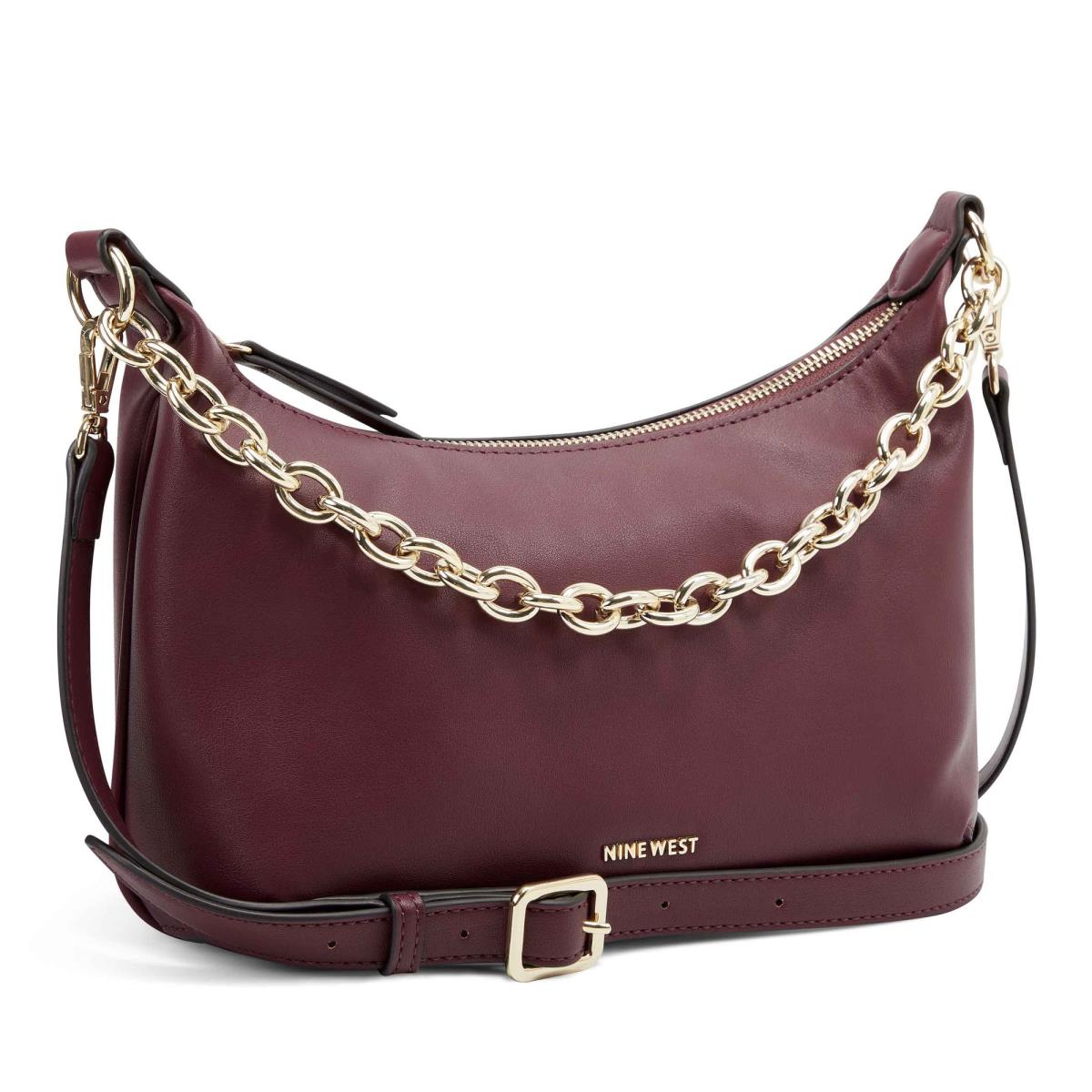 Nine West Ronnie Top Zip Shoulder Bag Schultertaschen Damen Bordeaux | 6920CBPKJ