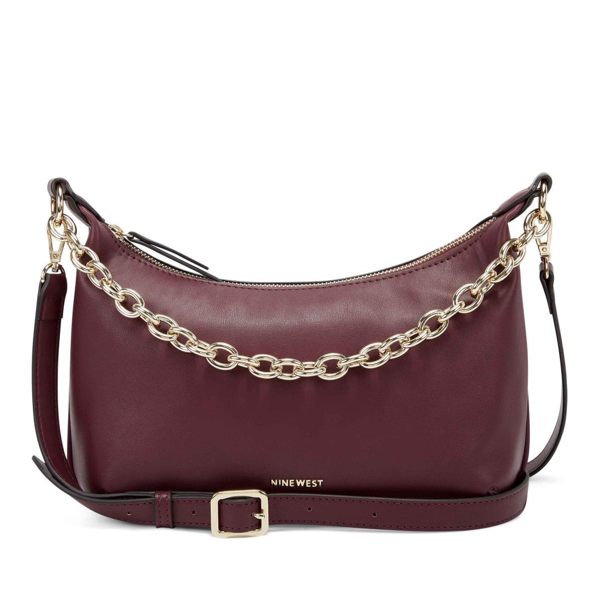 Nine West Ronnie Top Zip Shoulder Bag Schultertaschen Damen Bordeaux | 6920CBPKJ