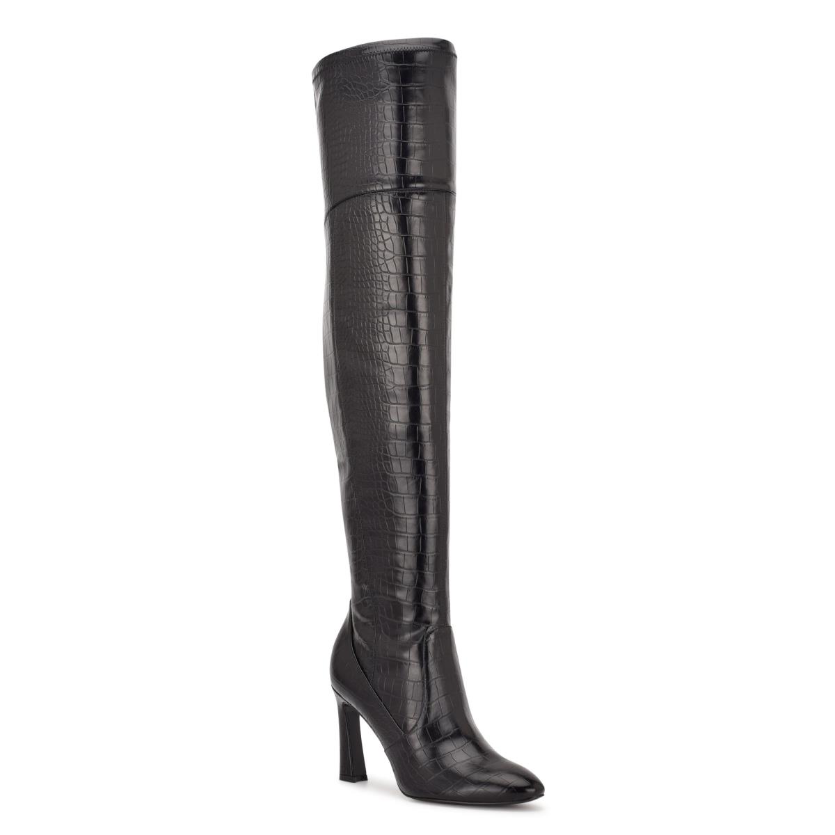 Nine West Sizzle Over The Knee Heel Stiefel Damen Schwarz | 9014ZEOLM